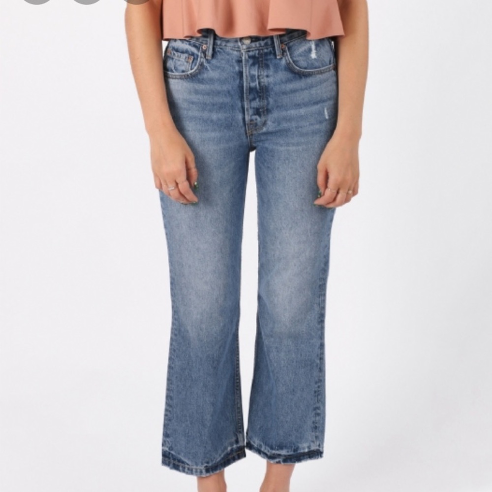 GRLFRND The Linda Pop Crop Jeans Size 26 NWT